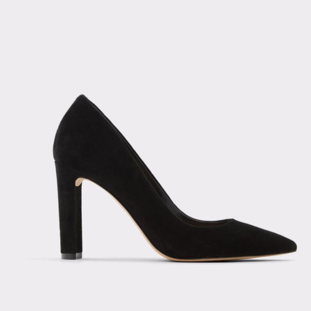 Black suede heels - great condition, worn once!